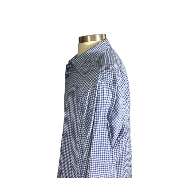 Cremieux 38 Classics Men Blue & White Gingham Long Sleeve Button Up Shirt Sz XXL - Picture 5 of 16